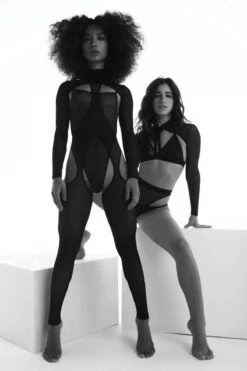 Rolling Long Peek-A-Boo Onesie - Black -Pole Wear Shop 12 7 1 106 day02rolling1759