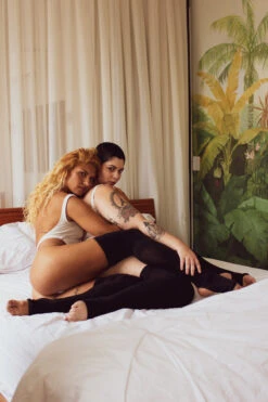 Rolling Cable Knit Thigh High Leg Warmers With Stirrups - Noir 7 Rolling Cable Knit Thigh High Leg Warmers With Stirrups - Noir -Pole Wear Shop 201007 RollingBrand 9803