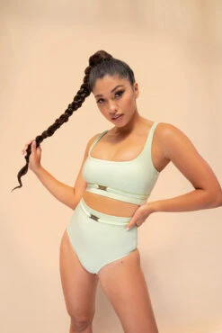 Lunalae Venus High Waist Bottoms - Recycled Light Green 7 Lunalae Venus High Waist Bottoms - Recycled Light Green -Pole Wear Shop 2021101 LunaLae0530