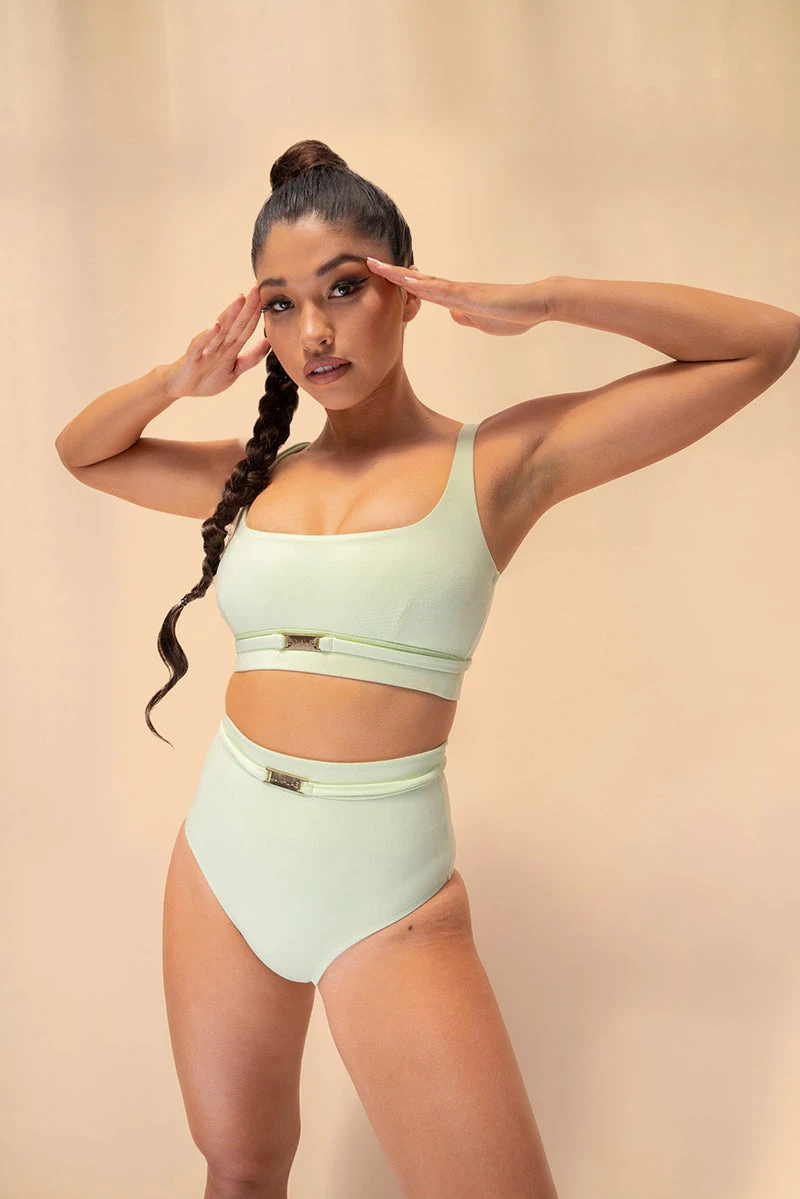 Lunalae Venus High Waist Bottoms - Recycled Light Green 1 Lunalae Venus High Waist Bottoms - Recycled Light Green