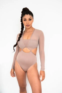 Lunalae Diana Bodysuit - Recycled Mocha -Pole Wear Shop 2021101 LunaLae4609