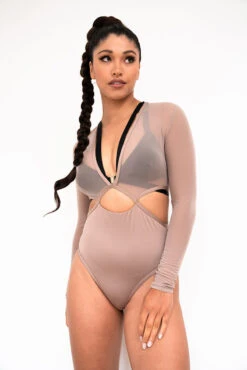 Lunalae Diana Bodysuit - Recycled Mocha -Pole Wear Shop 2021101 LunaLae4622