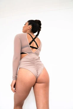 Lunalae Diana Bodysuit - Recycled Mocha -Pole Wear Shop 2021101 LunaLae4647