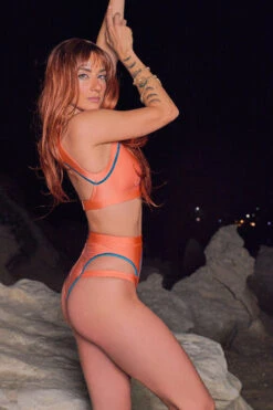 HotCakes Polewear Circe Top - Peach/Teal -Pole Wear Shop 2023 06 HotCakesMermaids 487 a3d628e6 5186 4964 bfba df7a0e484787