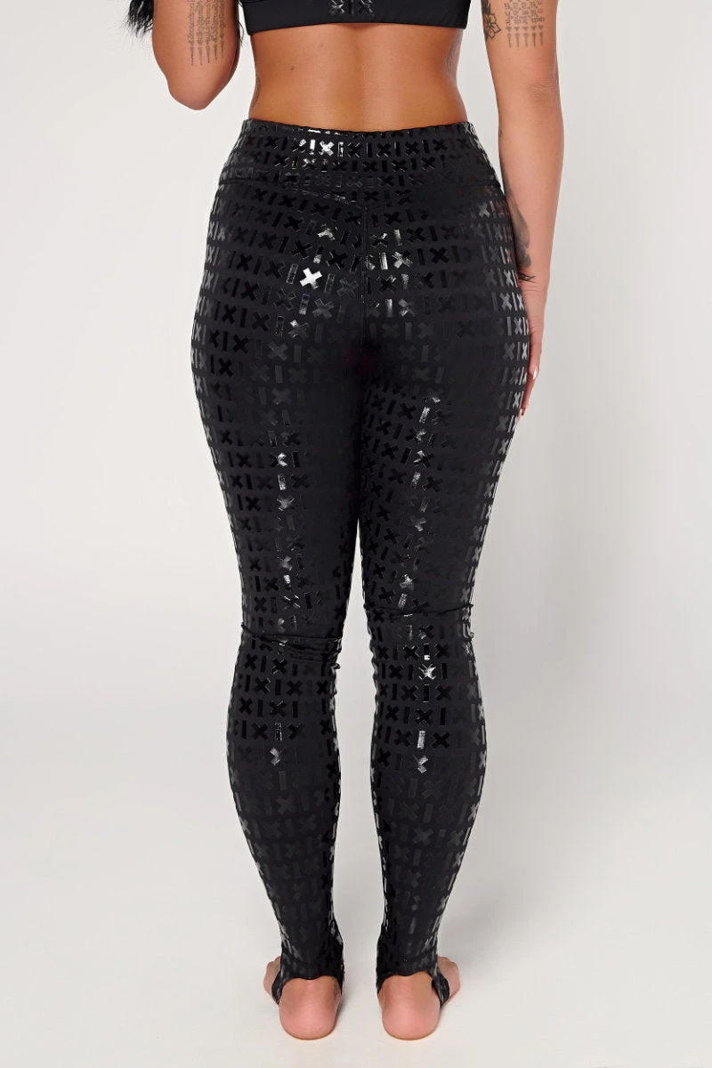 CXIX Gecko Grip Leggings With Grippy Waistband - Black 2 CXIX Gecko Grip Leggings With Grippy Waistband - Black - Image 2