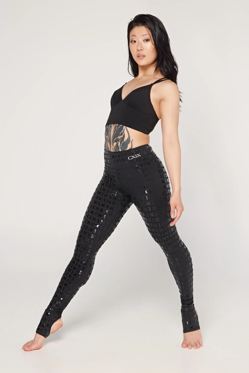 CXIX Gecko Grip Leggings With Grippy Waistband - Black 3 CXIX Gecko Grip Leggings With Grippy Waistband - Black - Image 3