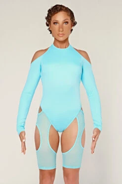 CXIX Dollhaus Mesh Bodysuit - Blue -Pole Wear Shop 23 01 03CXIX 6591
