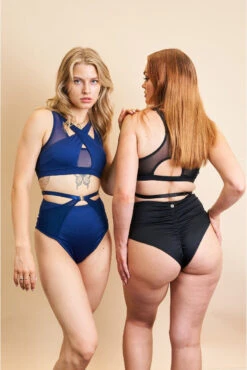 Lunalae Loretta Cut Out High Waisted Bottoms - Recycled Navy -Pole Wear Shop 230329 LUNALAE 28 1056