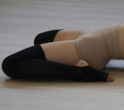 Rolling Cotton Original Thigh High Leg Warmers With Stirrups - Black -Pole Wear Shop 29