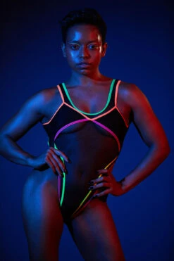 Rolling Vertigo Bodysuit - Neon 11 Rolling Vertigo Bodysuit - Neon -Pole Wear Shop 2RollingNeon24