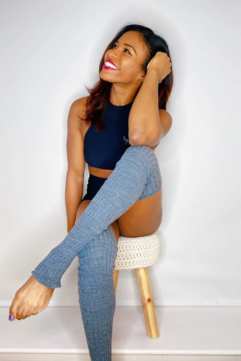 Thigh High Legwarmers - Grey 1 Thigh High Legwarmers - Grey