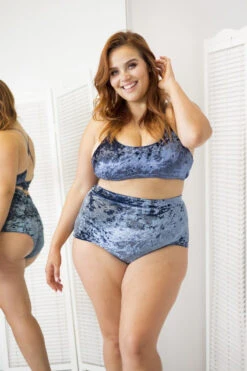 Lunalae Delphine Top - Gunmetal Velvet -Pole Wear Shop 6R7A7735 e37dbf6e ee16 4858 9744 b963113f9cb6