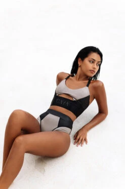 CXIX Riding Solo High Waist Bottoms - Black/Mink -Pole Wear Shop 9A4A13471616