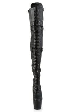 Pleaser USA Adore-3028 7inch Thigh High Pleaser Boots - Matte Black -Pole Wear Shop ADORE 3028 BPU M01