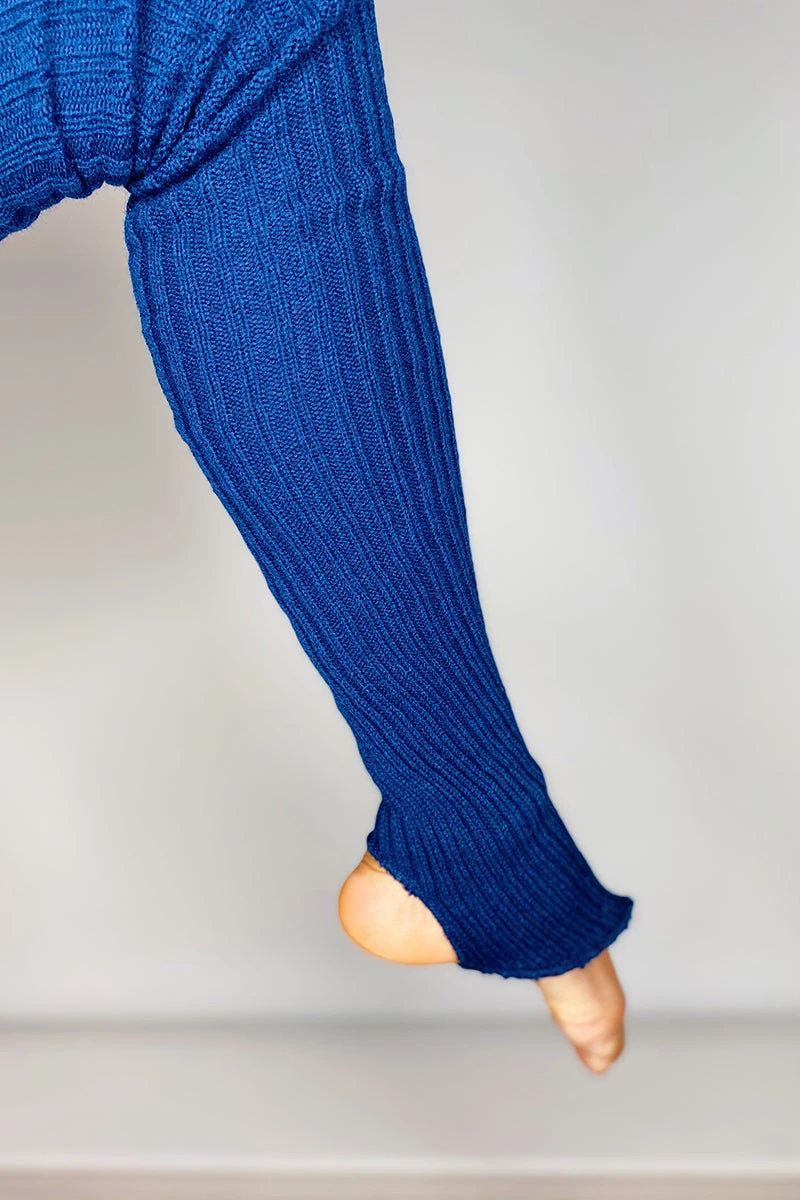 Thigh High Legwarmers - Navy 3 Thigh High Legwarmers - Navy - Image 3