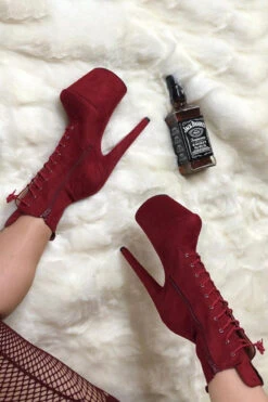 Hella Heels BabyDoll 8inch Boots - Dark Red 12 Hella Heels BabyDoll 8inch Boots - Dark Red -Pole Wear Shop BDDarkRed8inch2