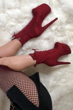 Hella Heels BabyDoll 8inch Boots - Dark Red 10 Hella Heels BabyDoll 8inch Boots - Dark Red -Pole Wear Shop BDDarkRed8inch3