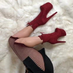 Hella Heels BabyDoll 8inch Boots - Dark Red 15 Hella Heels BabyDoll 8inch Boots - Dark Red -Pole Wear Shop BD Dark Red 8 inch 3