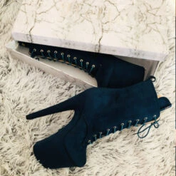 Hella Heels BabyDoll 8inch Boots - Teal 14 Hella Heels BabyDoll 8inch Boots - Teal -Pole Wear Shop BD Teal 8 Inch 4