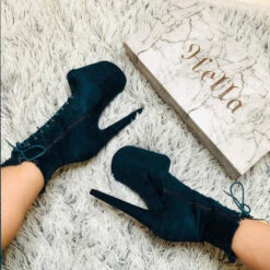 Hella Heels BabyDoll 8inch Boots - Teal 11 Hella Heels BabyDoll 8inch Boots - Teal -Pole Wear Shop BD Teal 8 Inch 6