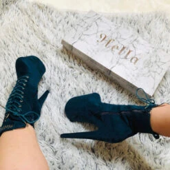 Hella Heels BabyDoll 8inch Boots - Teal 12 Hella Heels BabyDoll 8inch Boots - Teal -Pole Wear Shop BD Teal 8 Inch 8