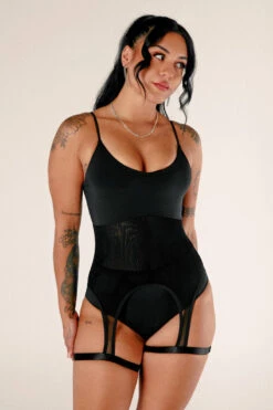 Featured Products 1 CXIX Baddies Garter Bodysuit - Onyx