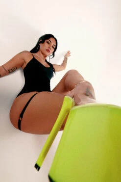 CXIX Baddies Garter Bodysuit - Onyx 13 CXIX Baddies Garter Bodysuit - Onyx -Pole Wear Shop BaddiesGarterBodysuitBlackWideAngle1