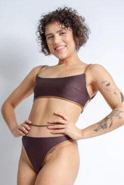 Rolling Vento Reversible Selva Bottoms - Beige Leopard/Chocolate -Pole Wear Shop Copiade MG 7216