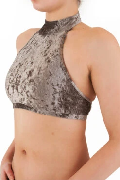 Dragonfly Lisette Top - Velvet Stone 9 Dragonfly Lisette Top - Velvet Stone -Pole Wear Shop DF Velvet Lisette top stone2