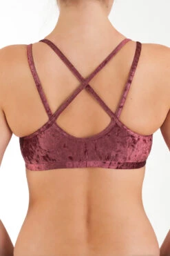 Dragonfly Nicole Top - Velvet Amaranth -Pole Wear Shop DF Velvet Nicole top amaranth3
