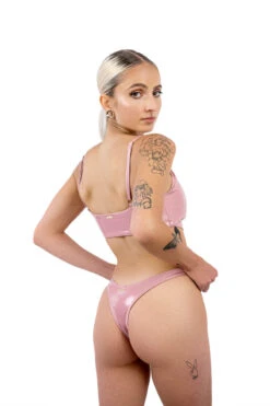 Naughty Thoughts Sinner Vinyl Thong Bottoms - Pink 13 Naughty Thoughts Sinner Vinyl Thong Bottoms - Pink -Pole Wear Shop DL 08886
