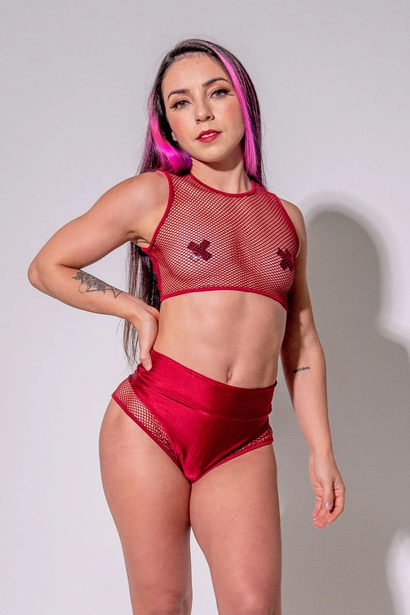 Sorte Feeling Myself Bottoms - Red 3 Sorte Feeling Myself Bottoms - Red - Image 3