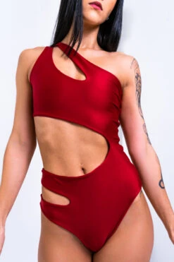 Sorte Under My Spell Bodysuit - Red -Pole Wear Shop DSC4442 Edit