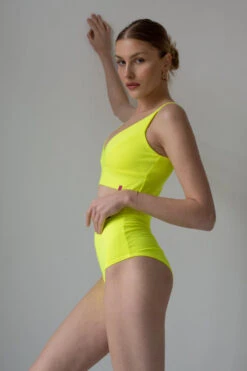 Pole Addict Scrunch Butt Basic High Waist Shorts - Neon Yellow 6 Pole Addict Scrunch Butt Basic High Waist Shorts - Neon Yellow -Pole Wear Shop DSC 4277