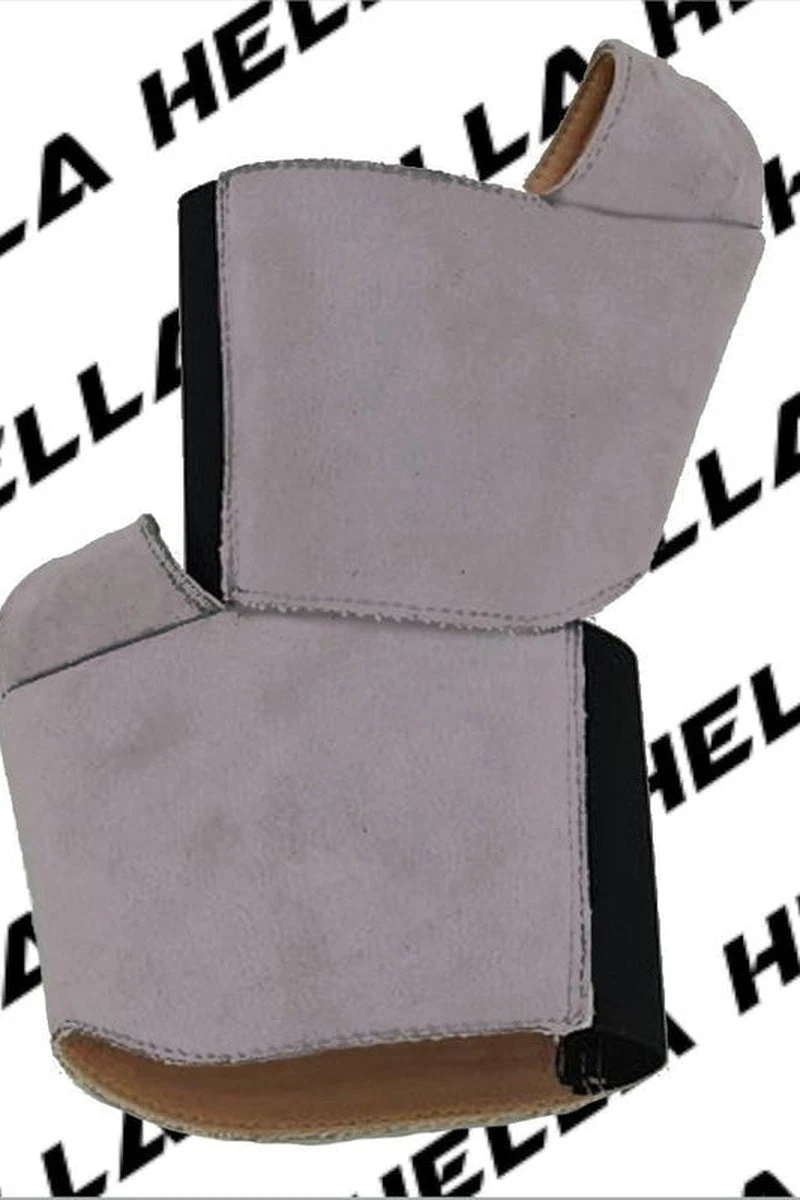 Hella Heels Classique Shoe Protector - Light Grey Faux Suede 1 Hella Heels Classique Shoe Protector - Light Grey Faux Suede