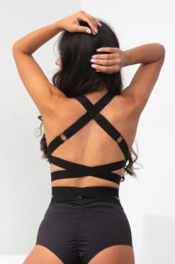 Lunalae Fallon Top - Recycled Black 11 Lunalae Fallon Top - Recycled Black -Pole Wear Shop FallonTopRecycled11