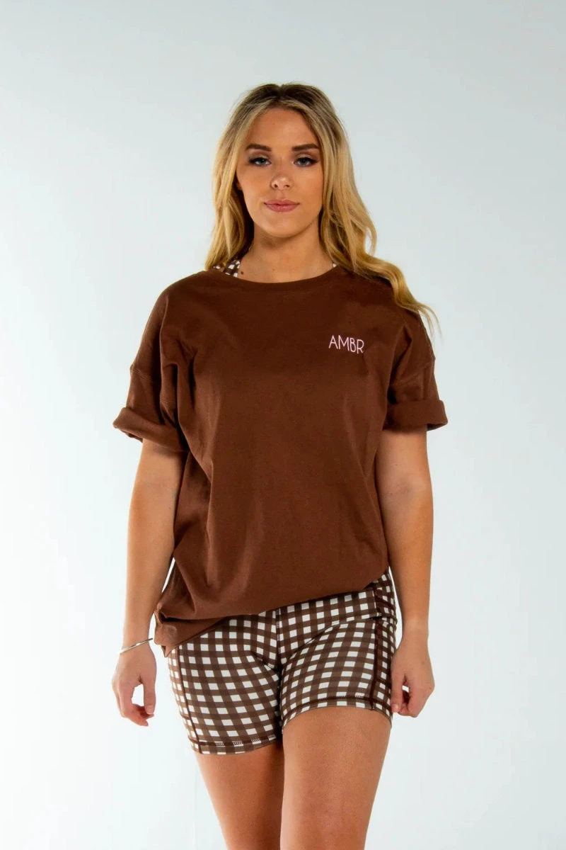 AMBR Designs Eco Biker Shorts - Gingham 4 AMBR Designs Eco Biker Shorts - Gingham - Image 4