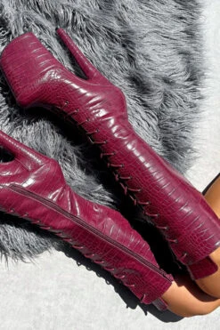 Hella Heels I Don't Bite Knee High Boots - 8inch -Pole Wear Shop IMG 0461