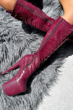 Hella Heels I Don't Bite Knee High Boots - 8inch -Pole Wear Shop IMG 0462 5325c03c caff 4b86 b693 24d33e301e3b