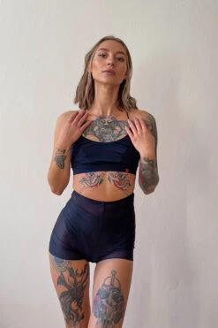 Pole Addict Petite Shorts - Black Mesh 5 Pole Addict Petite Shorts - Black Mesh -Pole Wear Shop IMG 4965