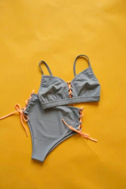 Exo Wear Lace-up Triangle Top - Grey/Orange -Pole Wear Shop IMG 6938 5362352d c525 484c b7e9 afdc9336435e