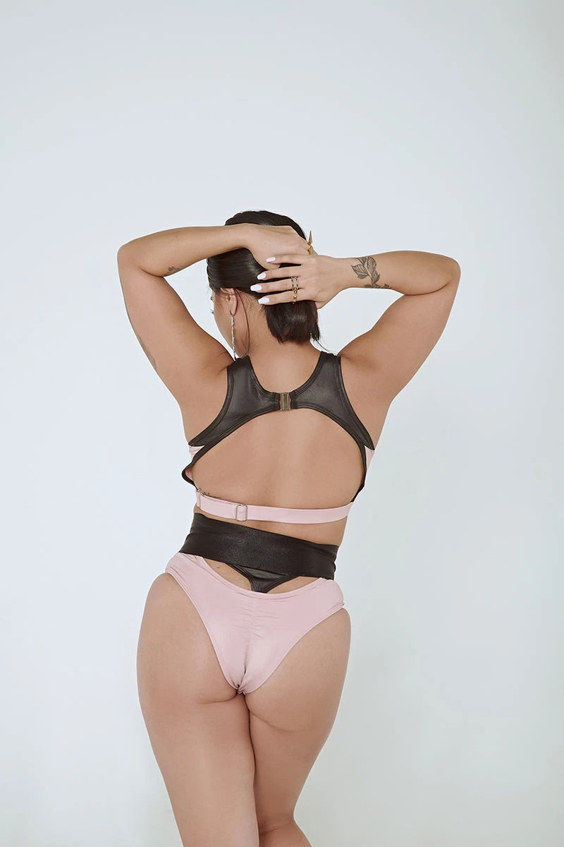 CXIX I Slay Sports Bra - Pink/Black - Image 2