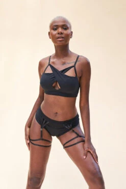 Lunalae Cleo Top - Recycled Black 9 Lunalae Cleo Top - Recycled Black -Pole Wear Shop LunaLae 23 1222 1