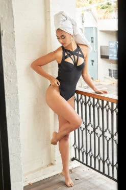 Lunalae Scarlett Bodysuit - Recycled Black -Pole Wear Shop LunaPolewear 049websize 1800x1800 d9dbdb56 d772 46ca b02b 1410e33245b1