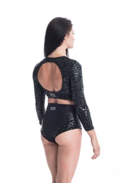 Paradise Chick Superhero Series Ultra Grip Crop Top - Black Leopard -Pole Wear Shop MG 1713 copy 1