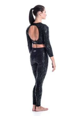 Paradise Chick Superhero Series Ultra Grip Crop Top - Black Leopard -Pole Wear Shop MG 1771 copy 1