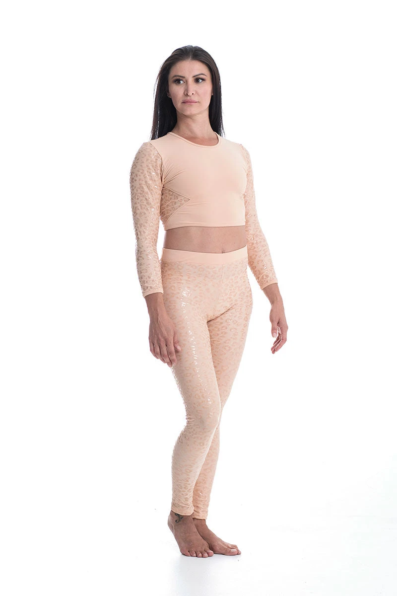 Paradise Chick Superhero Series Ultra Grip Leggings - Beige Leopard 4 Paradise Chick Superhero Series Ultra Grip Leggings - Beige Leopard - Image 4