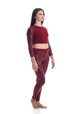 Paradise Chick Superhero Series Ultra Grip Crop Top - Cherry Leopard -Pole Wear Shop MG 1934 copy 1