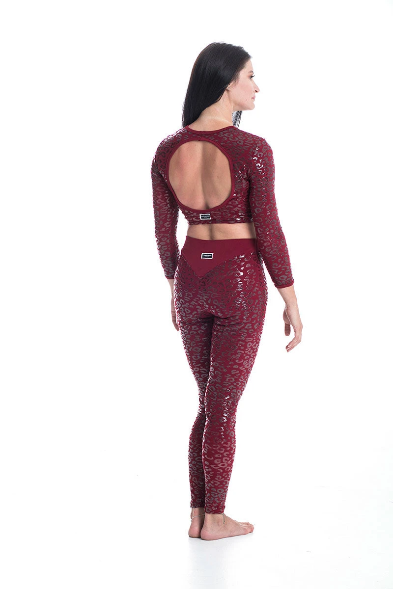 Paradise Chick Superhero Series Ultra Grip Crop Top - Cherry Leopard 7 Paradise Chick Superhero Series Ultra Grip Crop Top - Cherry Leopard - Image 7