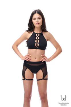 Bandurska Marion Suspender Accessory - Black -Pole Wear Shop Marion 3